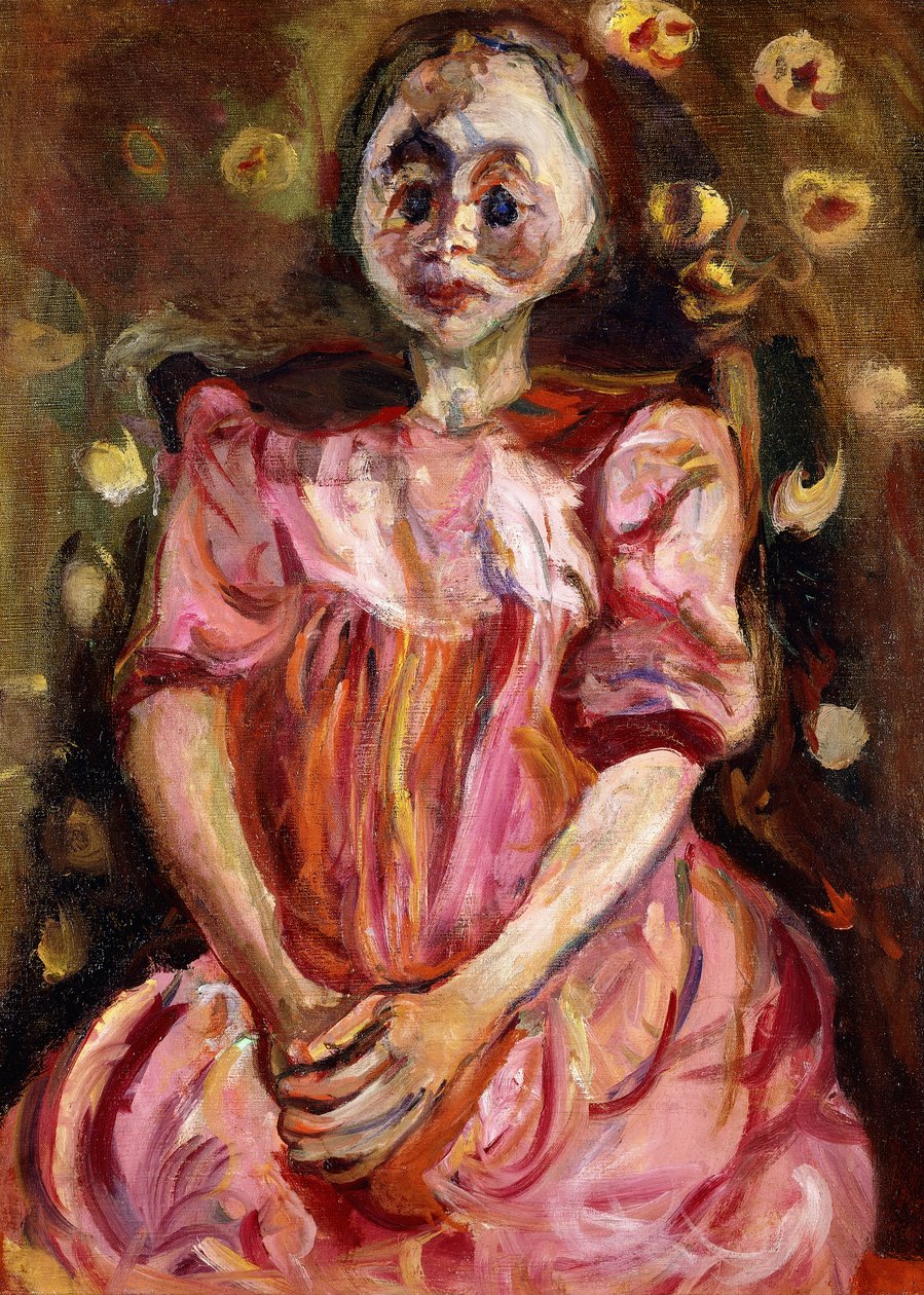 Den lille jenta i rosa; La Petite Fille en Rose, 1923-1924 av Chaim Soutine