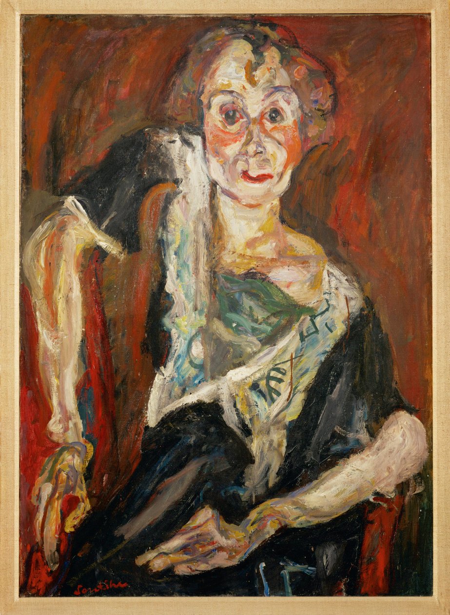 Den gamle skuespillerinnen (maleri på lerret) av Chaim Soutine