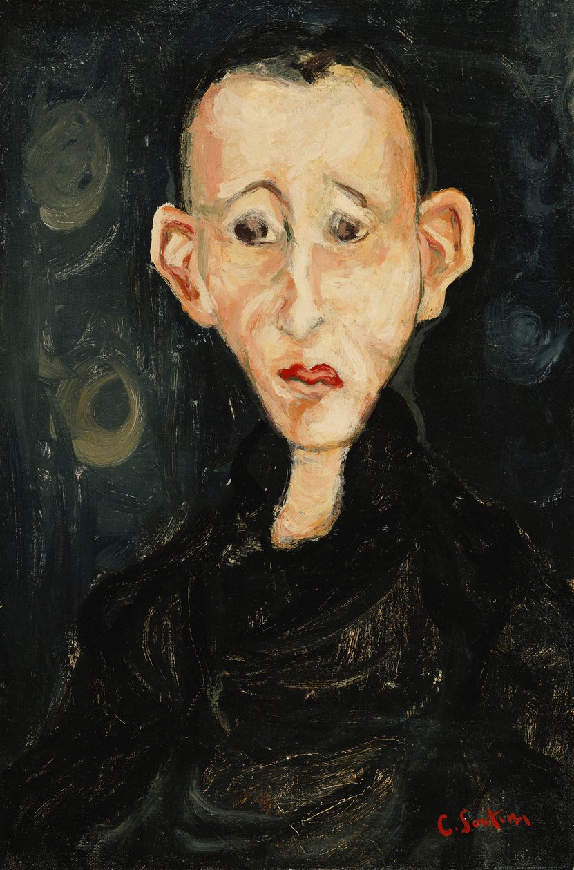 Ung mann i mørket; Le Garcon en Noir, 1924 av Chaim Soutine