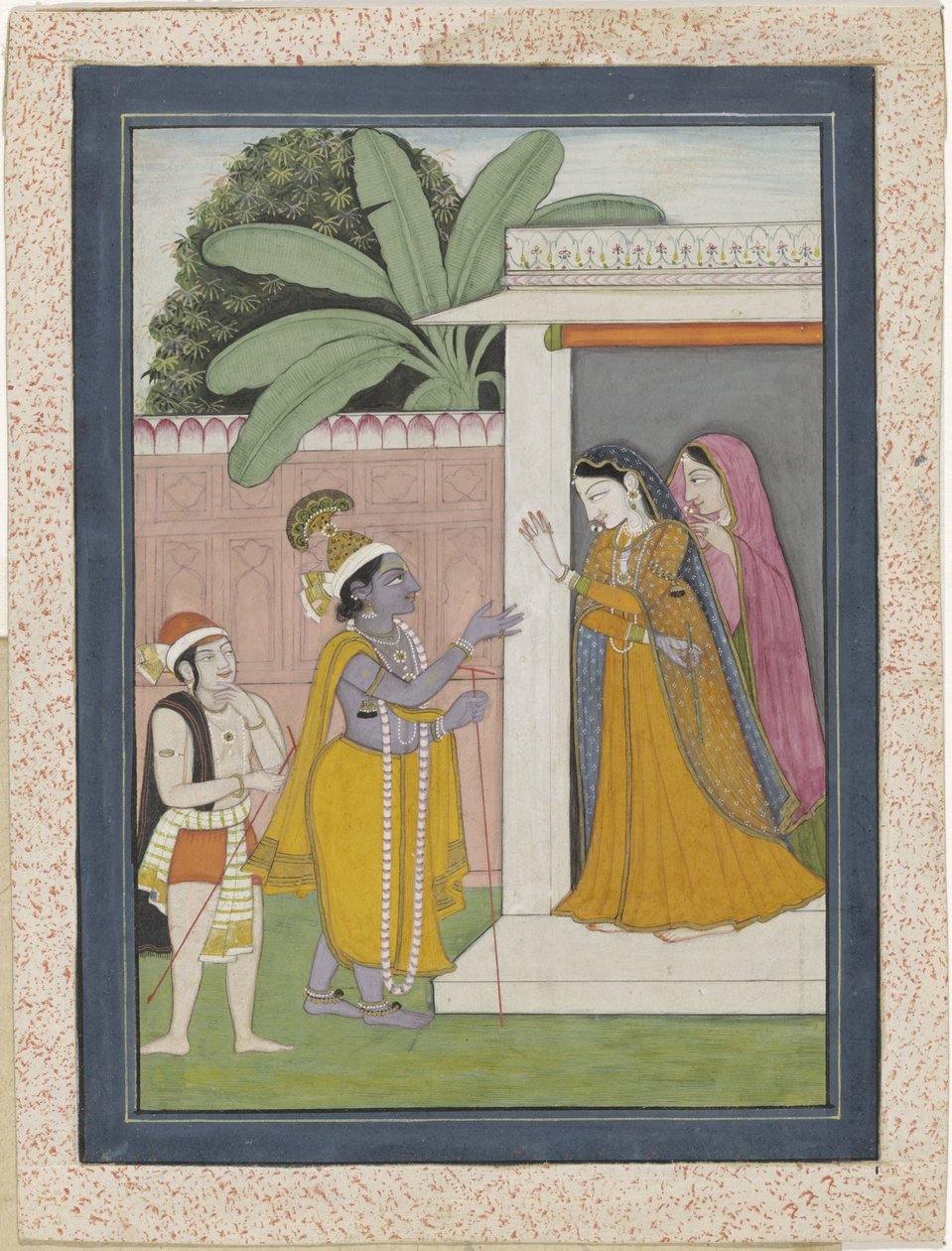 Radha gir ikke Krishna tilbake fløyten sin av Chajju (attributed to)
