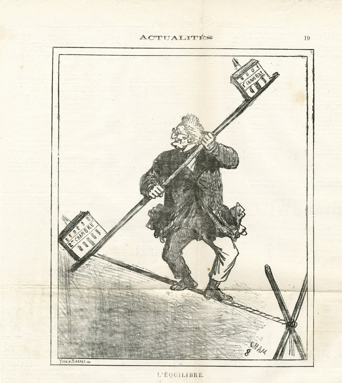 Illustrasjon av Cham (1819-1879) i Le Charivari av Amédée de Noé