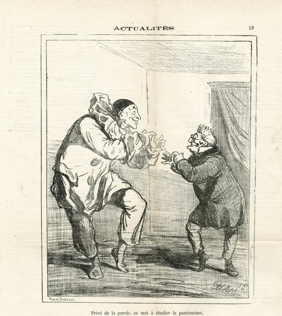 Illustrasjon av Cham (1819-1879) i Le Charivari av Amédée de Noé