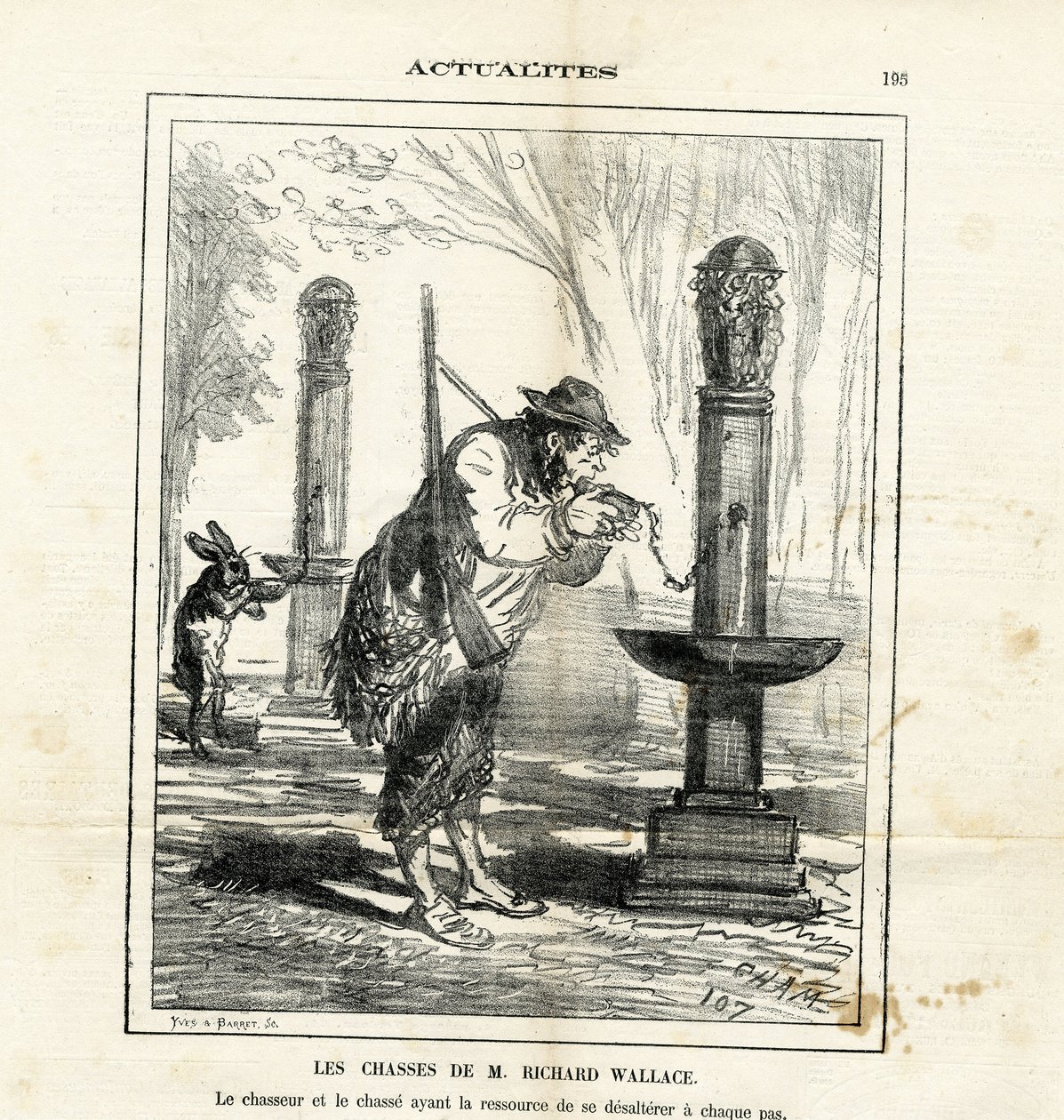 Illustrasjon av Cham (1819-1879) i Le Charivari av Amédée de Noé