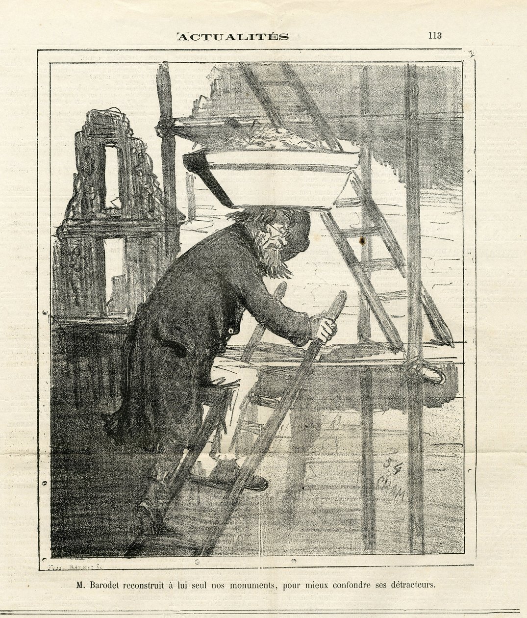 Illustrasjon av Cham (1819-1879) i Le Charivari av Amédée de Noé