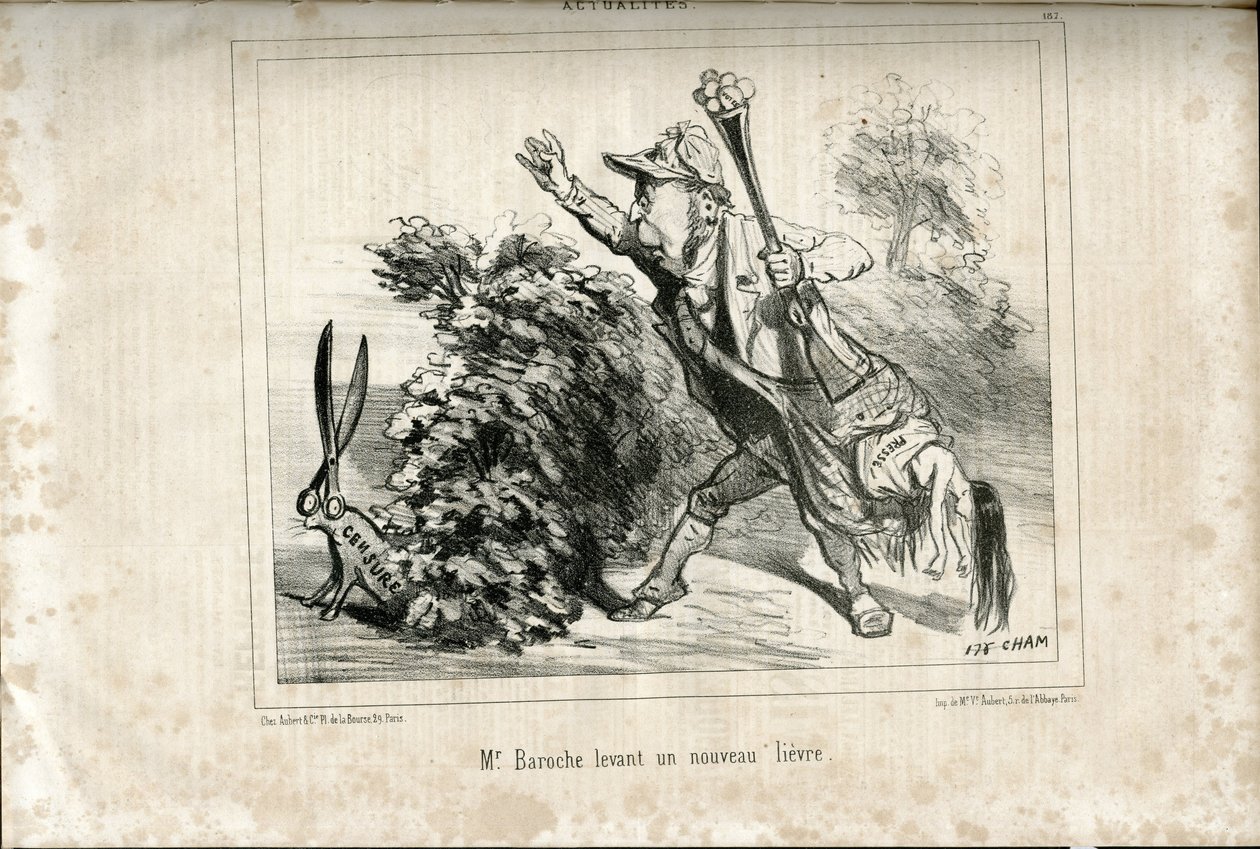 Illustrasjon av Cham (1819-1879) i Le Charivari av Amédée de Noé