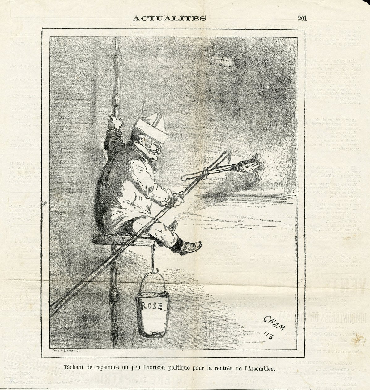 Illustrasjon av Cham (1819-1879) i Le Charivari av Amédée de Noé