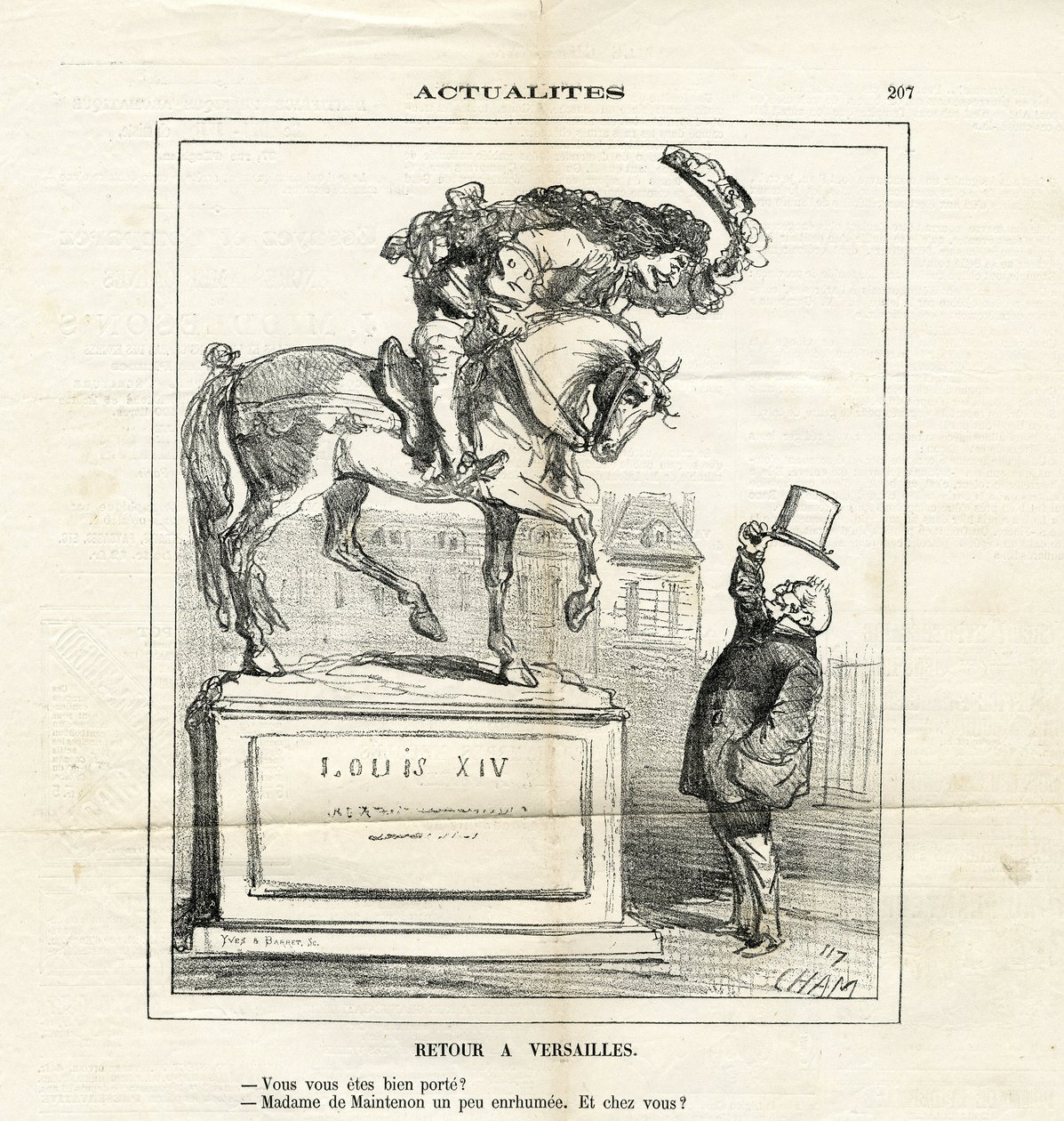 Illustrasjon av Cham (1819-1879) i Le Charivari av Amédée de Noé