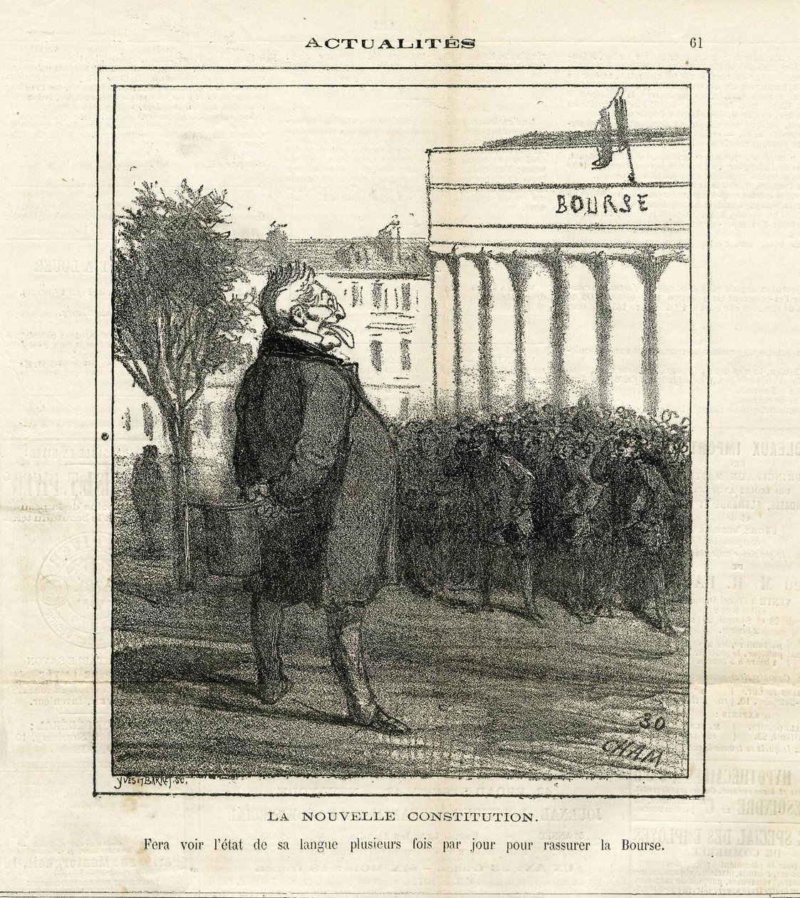 Illustrasjon av Cham (1819-1879) i Le Charivari av Amédée de Noé