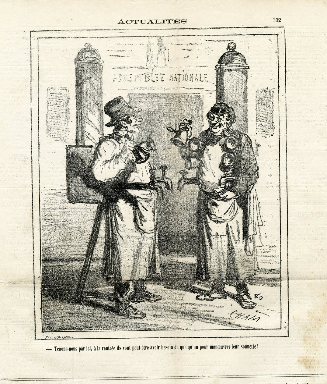 Illustrasjon av Cham (1819-1879) i Le Charivari av Amédée de Noé