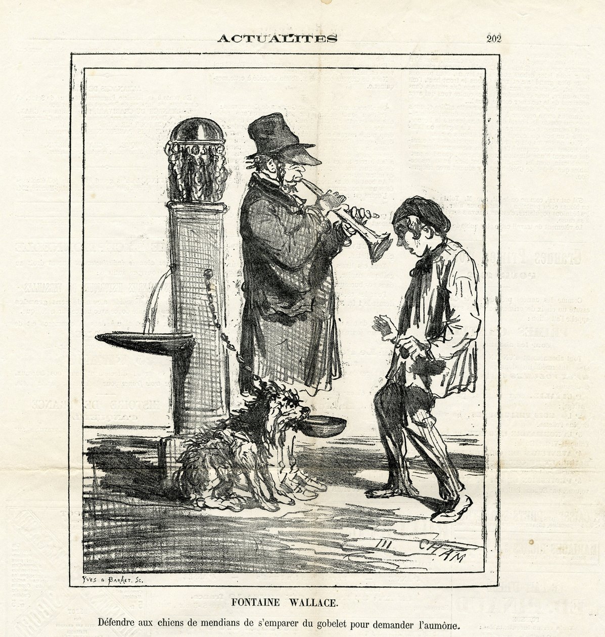 Illustrasjon av Cham (1819-1879) i Le Charivari av Amédée de Noé