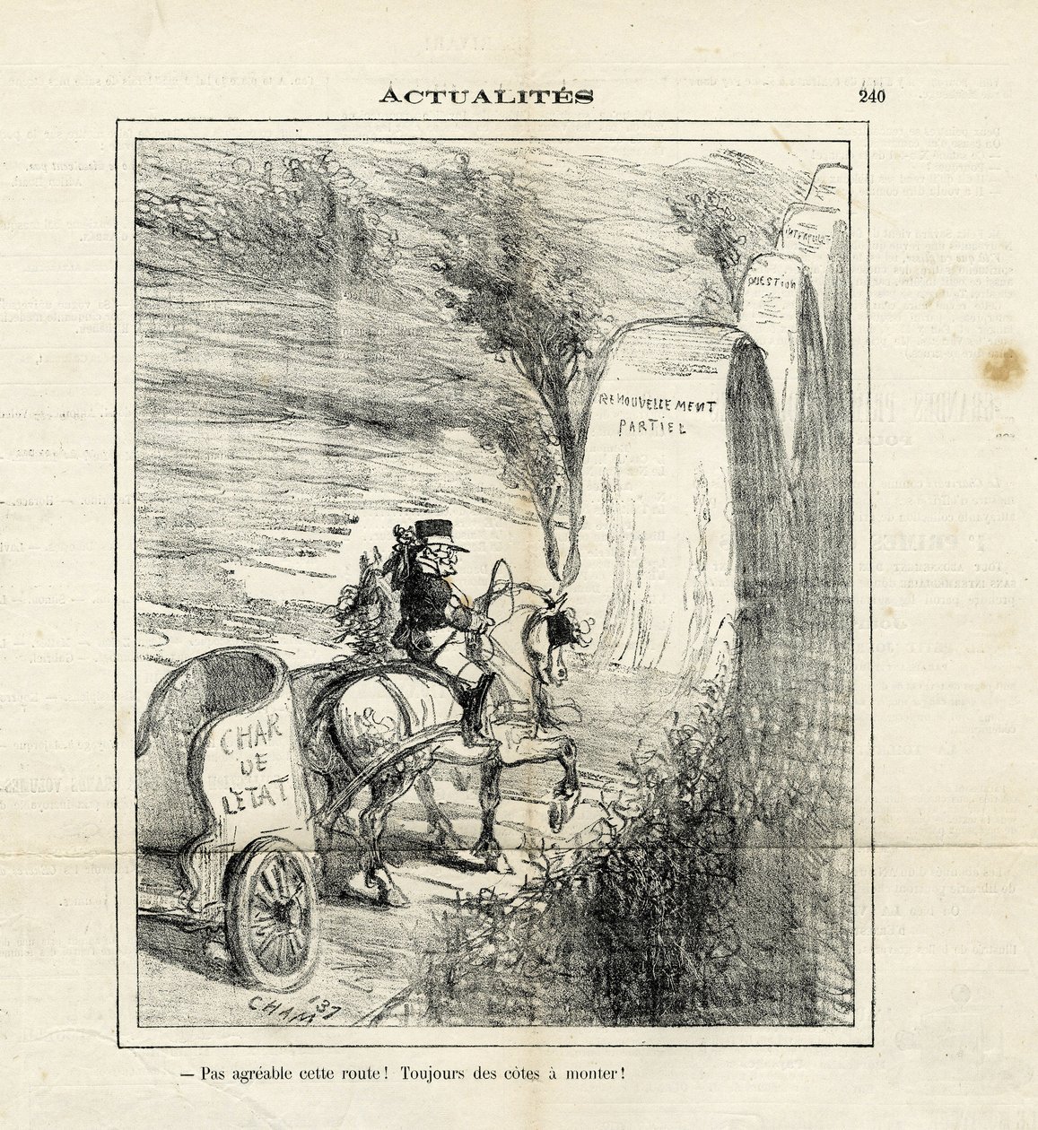 Illustrasjon av Cham (1819-1879) i Le Charivari av Amédée de Noé