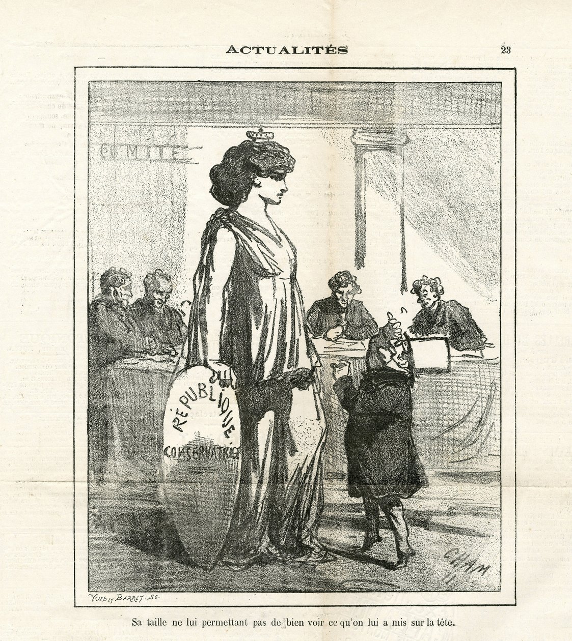 Illustrasjon av Cham (1819-1879) i Le Charivari av Amédée de Noé