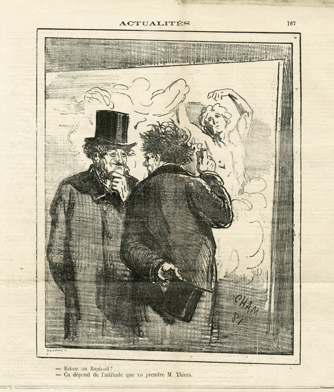 Illustrasjon av Cham (1819-1879) i Le Charivari av Amédée de Noé
