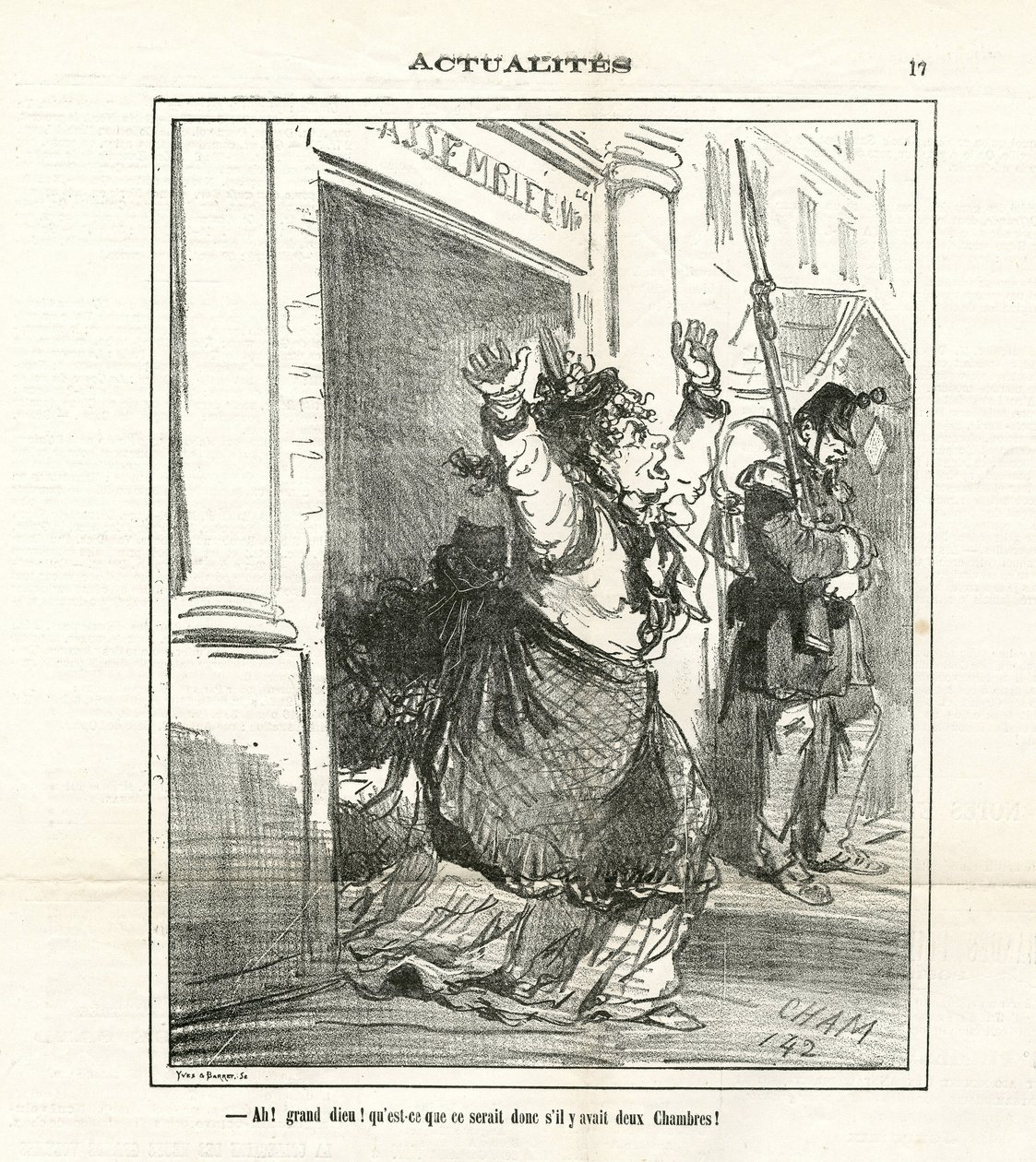Illustrasjon av Cham (1819-1879) i The Charivari av Amédée de Noé
