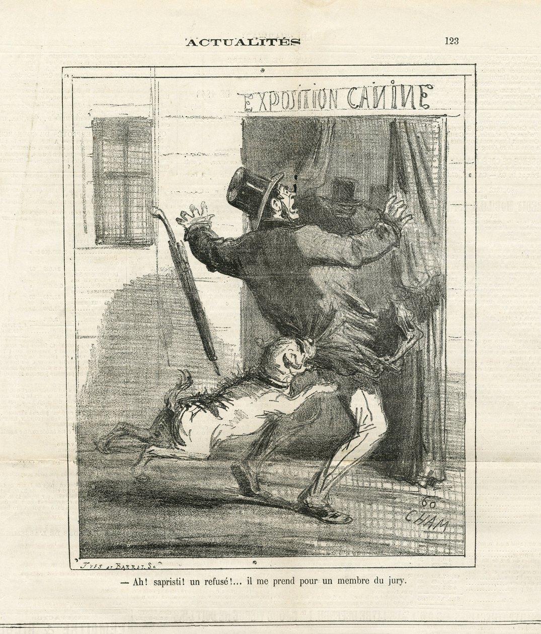 Illustrasjon av Cham (1819-1879) i The Charivari av Amédée de Noé