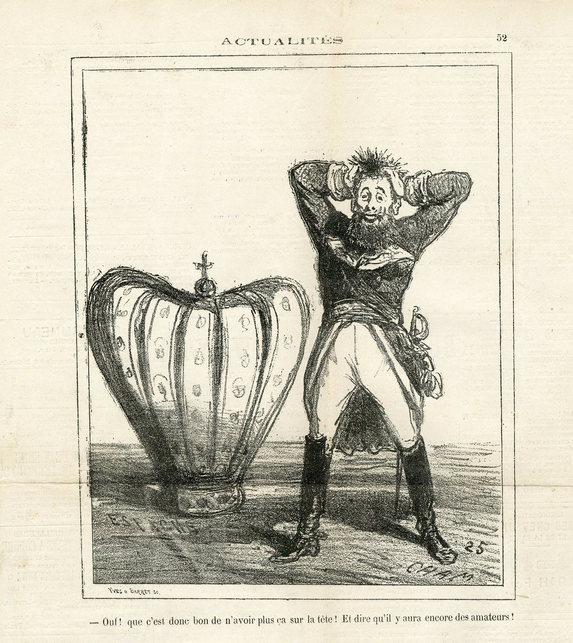 Illustrasjon av Cham (1819-1879) i The Charivari av Amédée de Noé