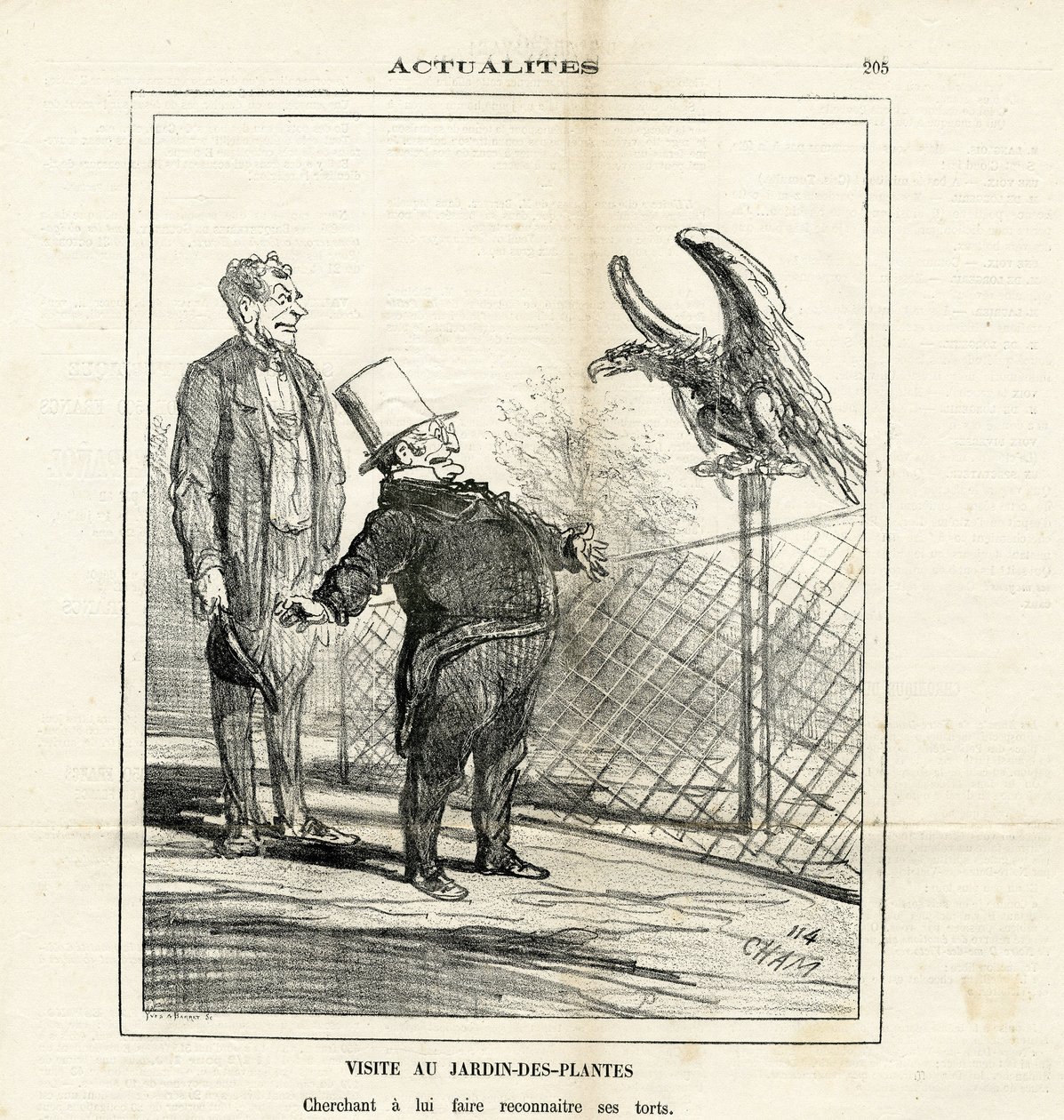 Illustrasjon av Cham (1819-1879) i The Charivari av Amédée de Noé