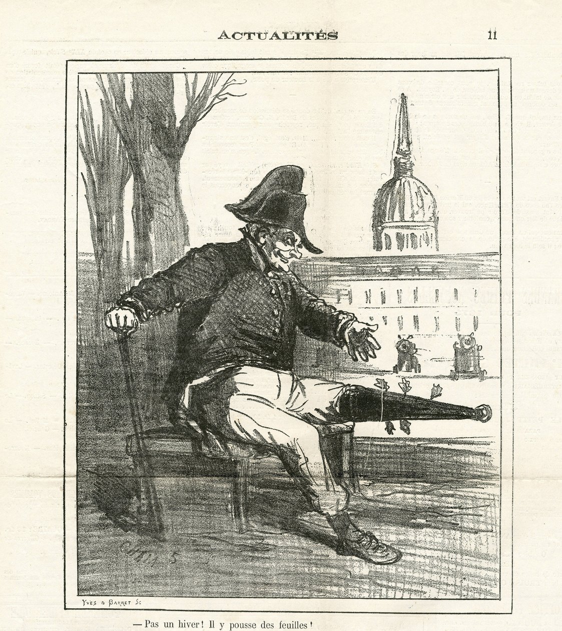 Illustrasjon av Cham (1819-1879) i The Charivari av Amédée de Noé