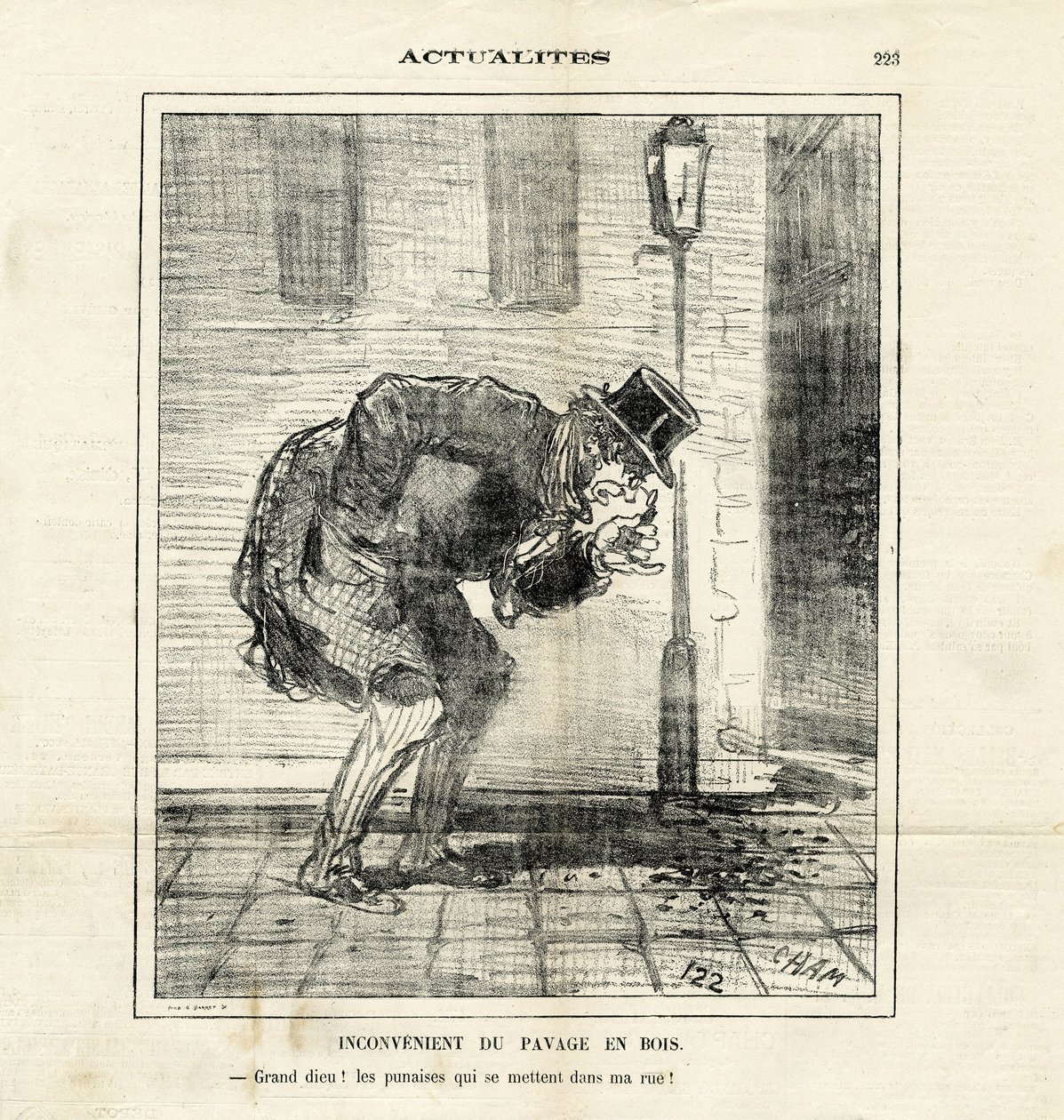 Illustrasjon av Cham (1819-1879) i The Charivari av Amédée de Noé
