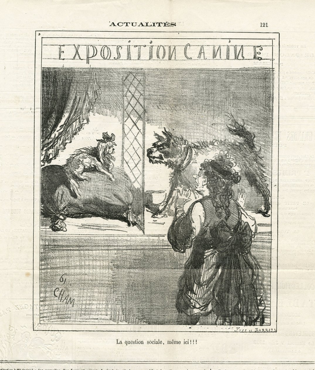 Illustrasjon av Cham (1819-1879) i The Charivari av Amédée de Noé