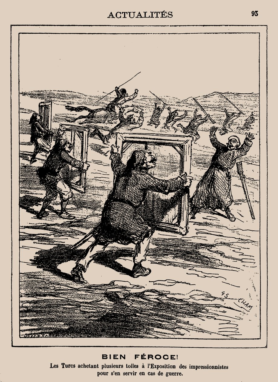 Glupsk! Tyrkerne kjøpte flere verk på impresjonistutstillingen..., 1877. av Cham