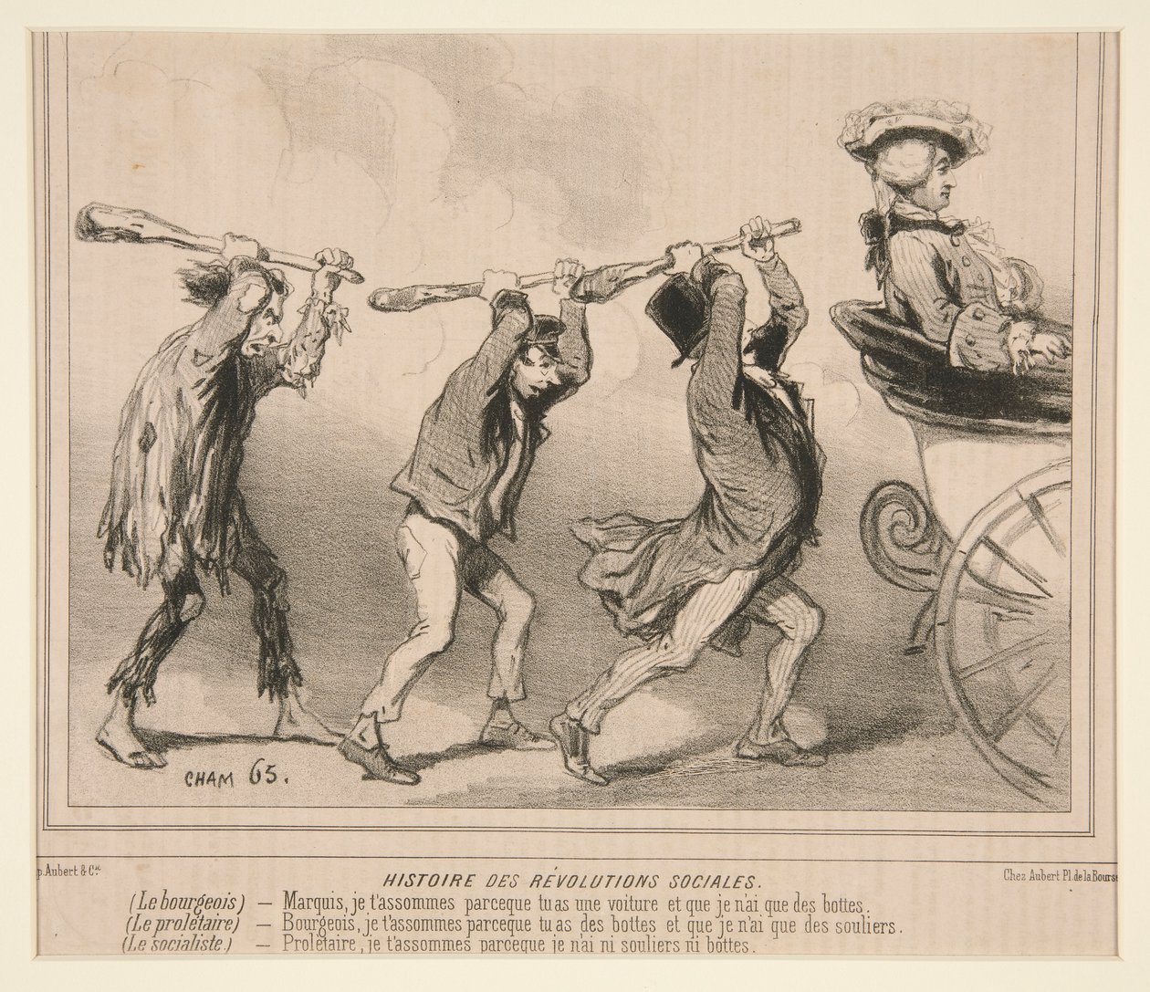Historie om sosiale revolusjoner, fra Le Charivari av Cham