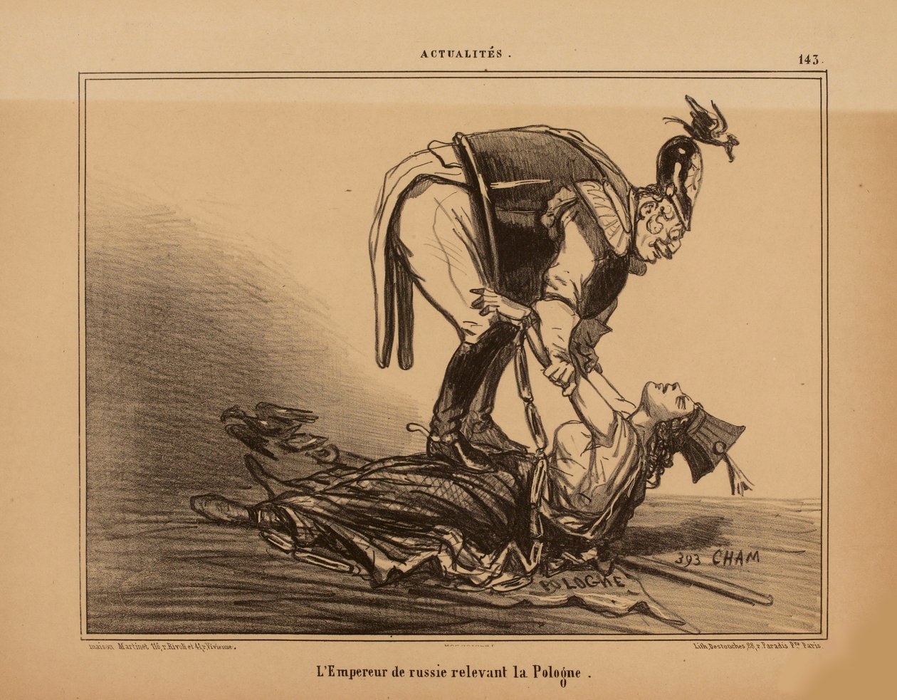 Keiseren av Russland avløste Polen, 1855. av Cham