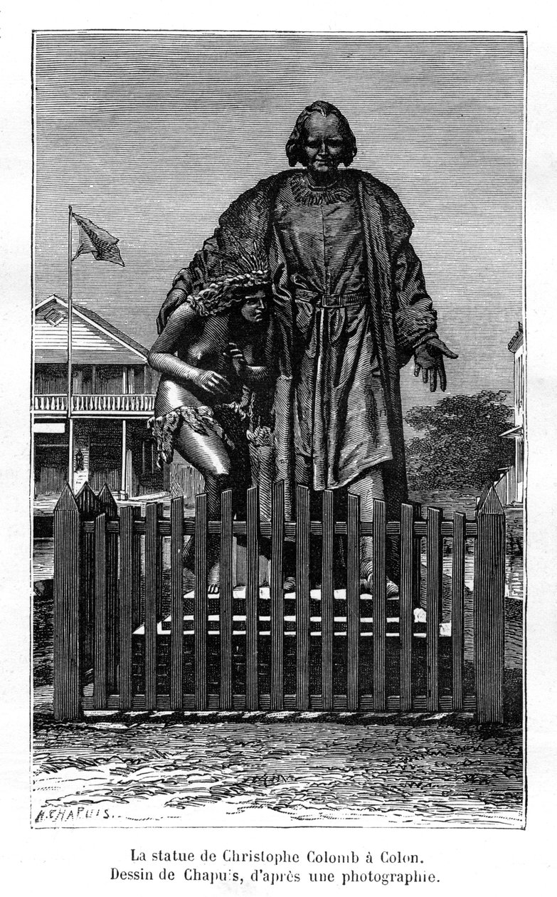 Christopher Columbus-statuen, Colón, Panama, 1800-tallet av Chapuis