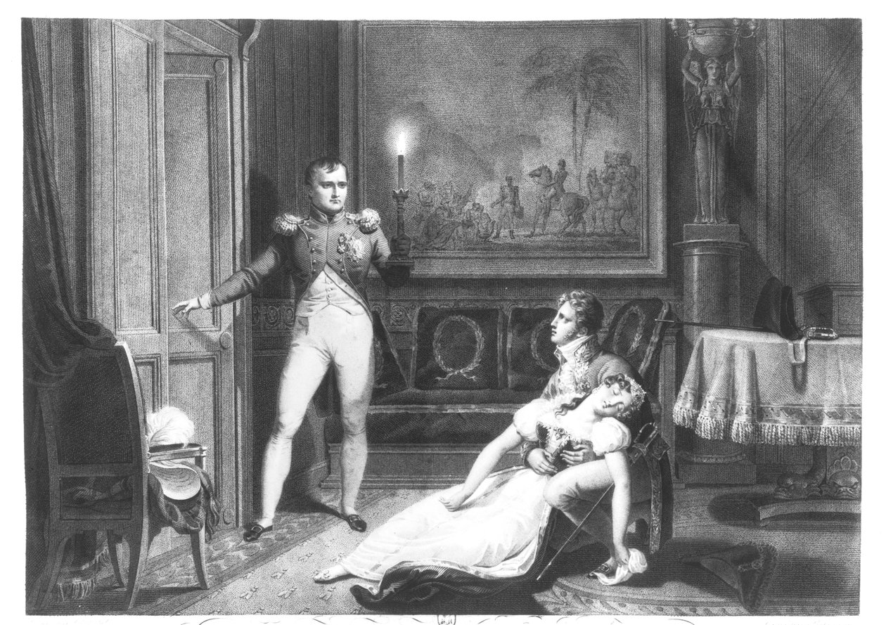 Skilsmissen til Napoleon I (1769-1821) og Josephine Tascher de la Pagerie (1763-1814) 30. november 1809 av Charles Abraham Chasselat