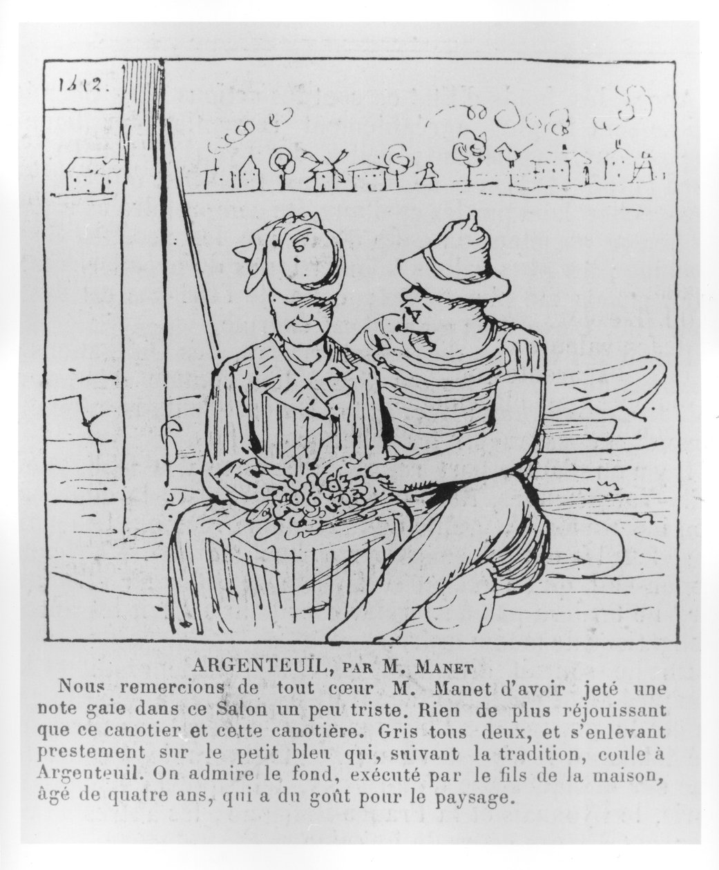 Argenteuil av Monsieur Manet, karikatur fra 
