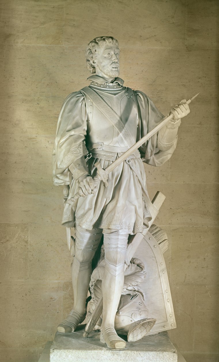 Statue av Pierre du Terrail (1476–1524) Chevalier de Bayard, 1787 av Charles Antoine Bridan