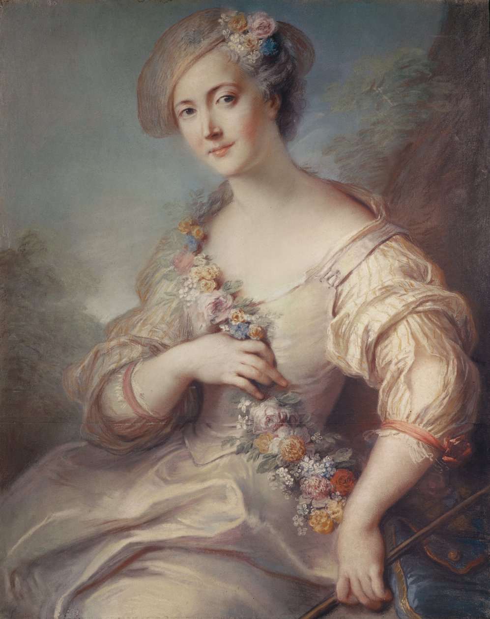 Marquise de Beuvron (pastell) av Charles Antoine Coypel