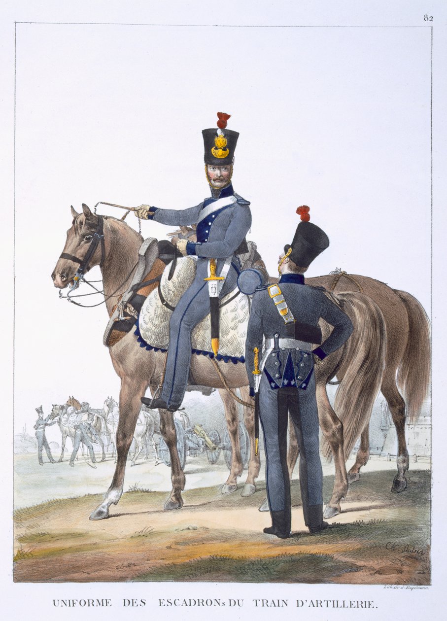 Uniform for Artillery Squadron, 1823 av Charles Aubry