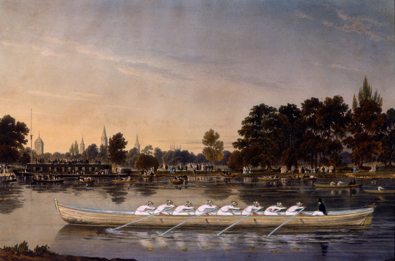 Båtkappløpet, ca. 1850 av Charles J. Basébé