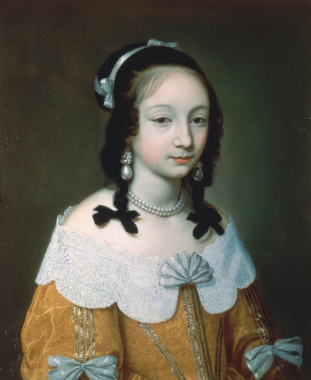 Portrett av en dame iført en gul silkekjole, 1646 av Charles Beaubrun