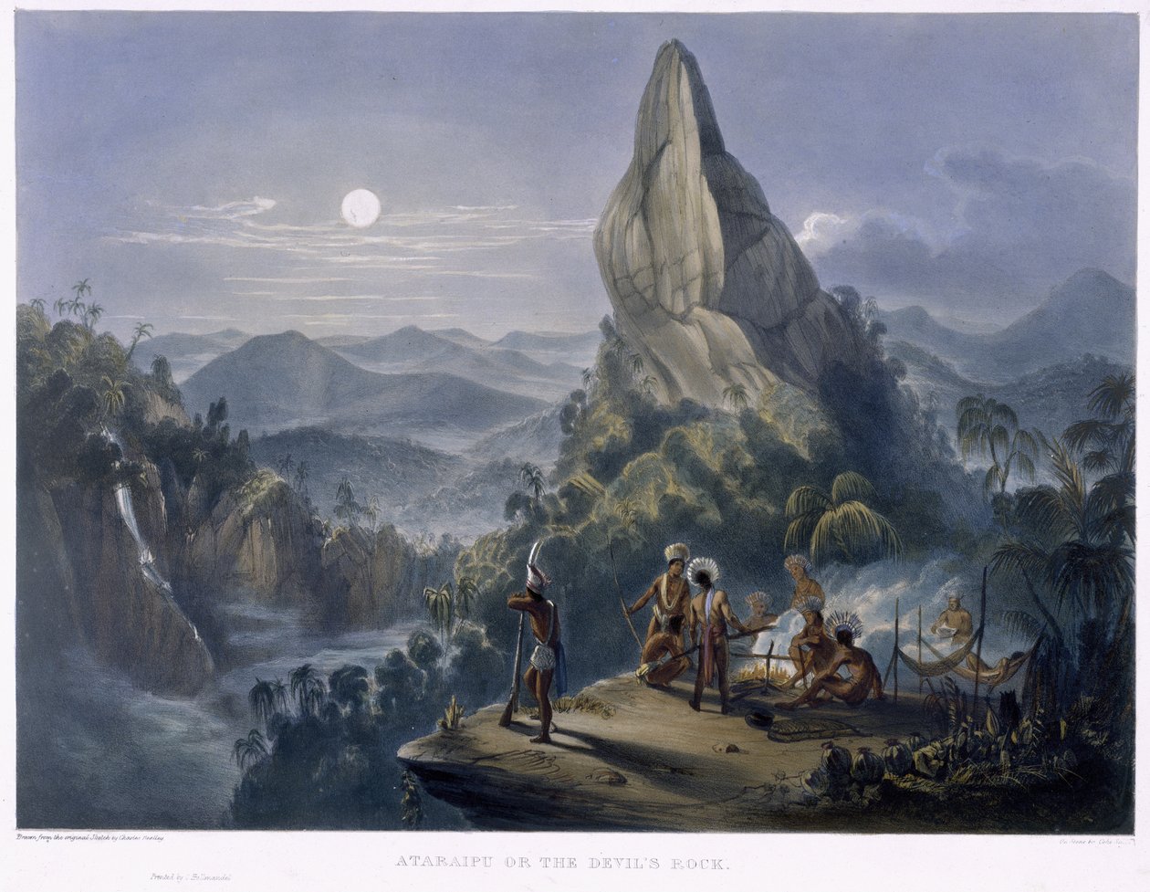 Ataraipu eller Devil's Rock, fra 'Views in the Interior of Guyana', gravert av Coke Smith, pub. av Ackermann, 1840 av Charles Bentley