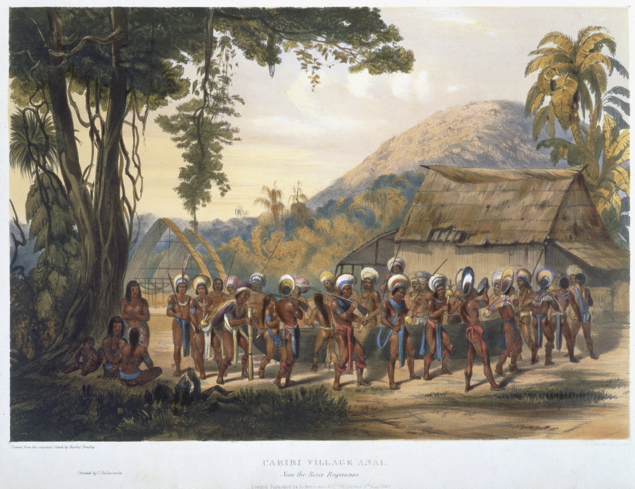 Caribi Village Anai, nær elven Rupununi, fra 