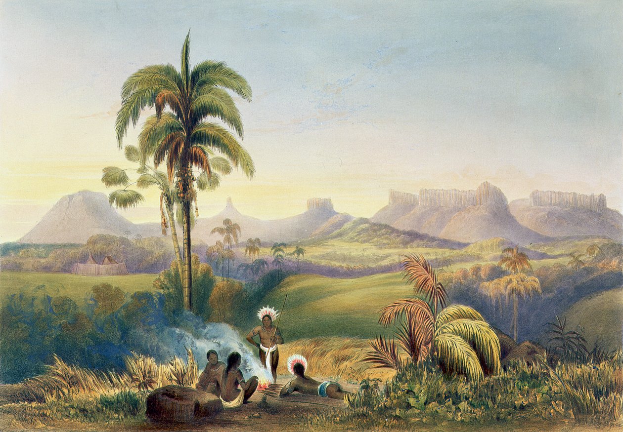 Roraima, en bemerkelsesverdig rekke av sandsteinsfjell i Guyana, fra 