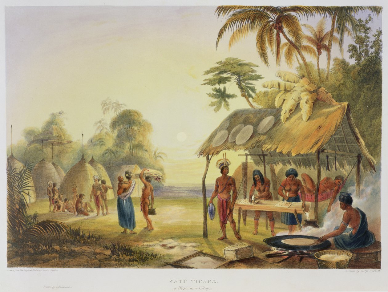 Watu Ticaba, en Wapisiana-landsby, fra 