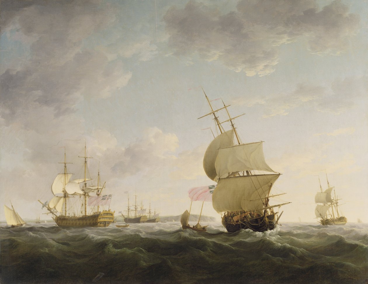 Frakt i Den engelske kanal, ca. 1755 av Charles Brooking