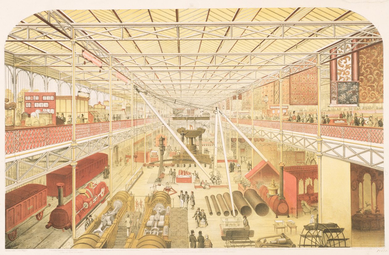 British Machinery Department, klasse 5 av Great Industrial Exhibition of All Nations, 1851, gravert av kunstneren, pub. av Ackermann und Co., 1851 av Charles Burton