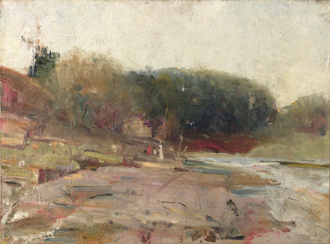Ved elven Yarra, nær Heidelberg, Victoria av Charles Edward Conder