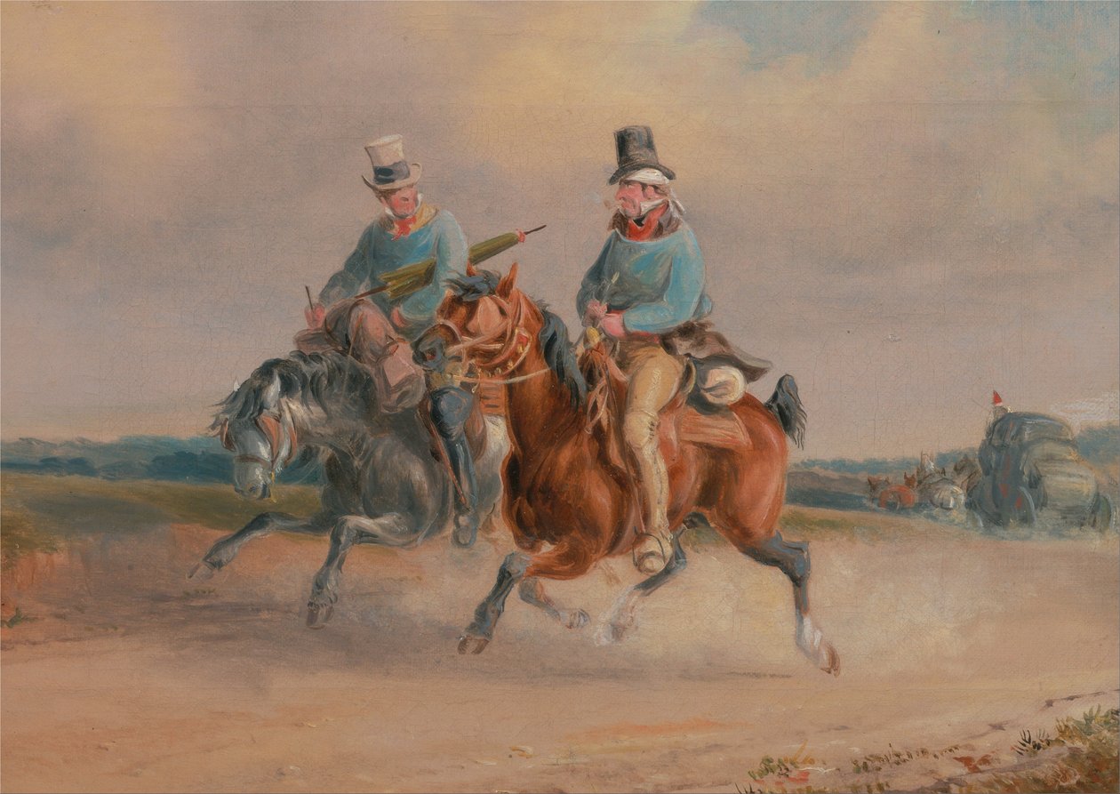 En scene på veien i Frankrike av Charles Cooper Henderson