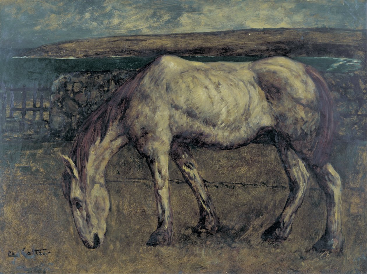 Gammel hest i ødemarken av Charles Cottet