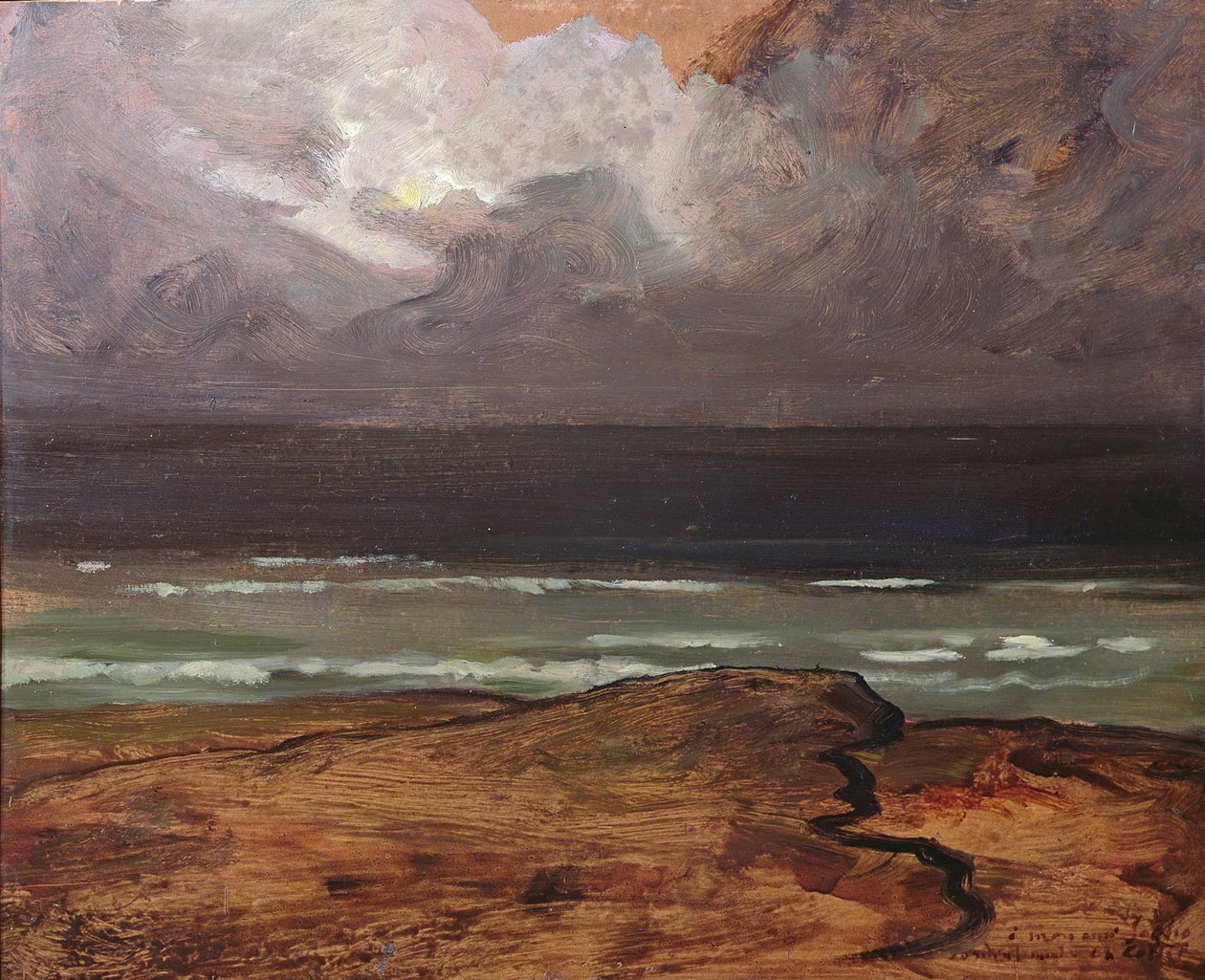 Storm på sjøen, Bretagne av Charles Cottet