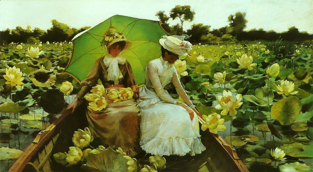 Lotus Lilies Francais: Nenuphars av Charles Courtney Curran