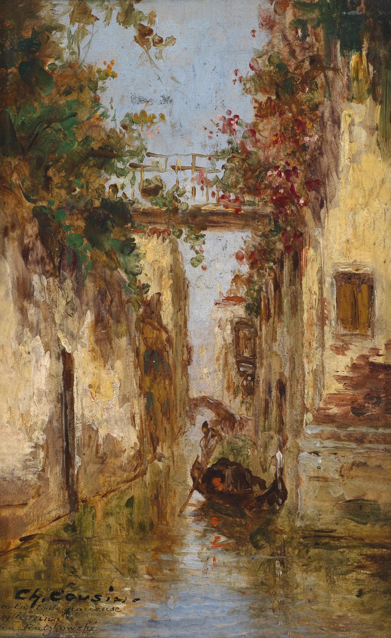 Motiv fra Venezia av Charles Cousin