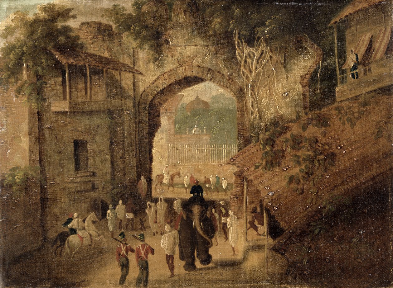 East Gateway, Patna, 1825 av Charles d Oyly