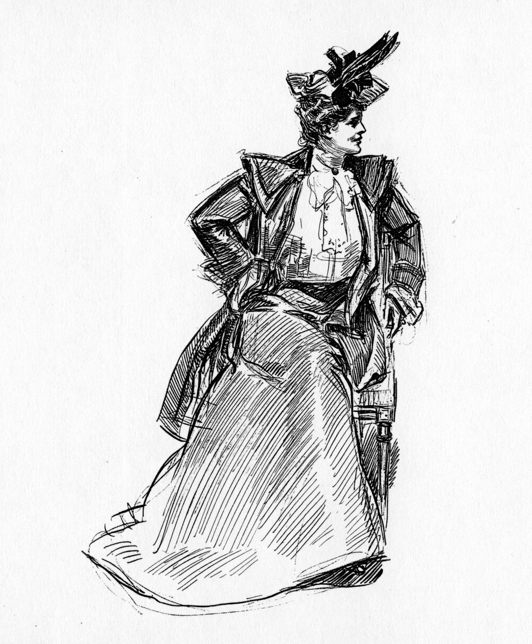 En Gibson-jente, ca. 1902 av Charles Dana Gibson