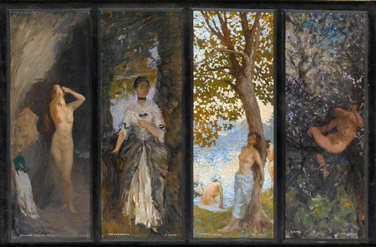 Fire studier: Fuglesang, Vår, Rendezvous, Naturens slitsomme rom av Charles Daniel Ward
